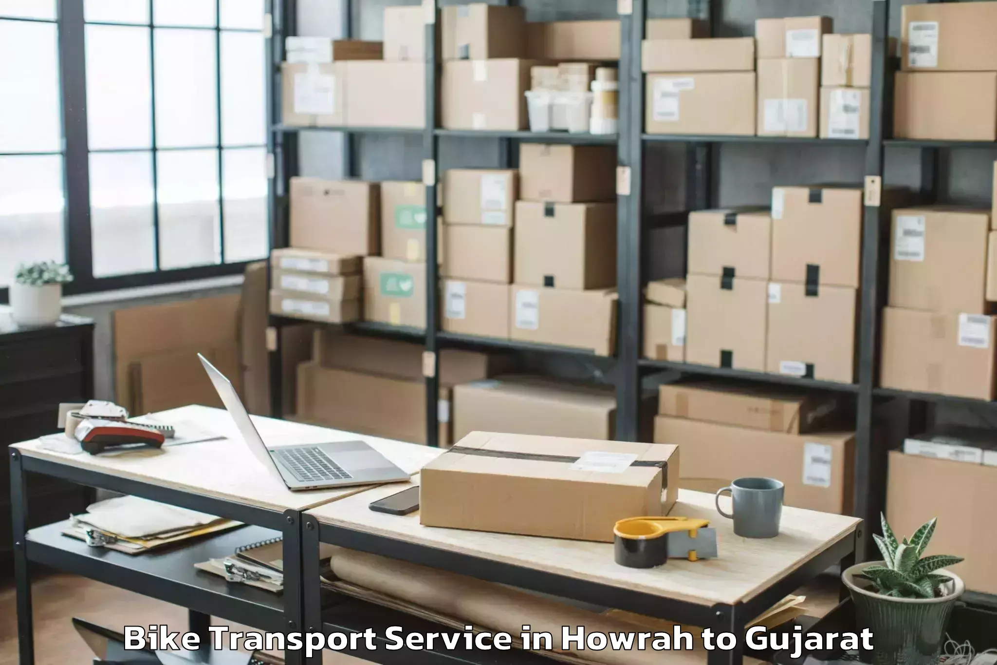 Comprehensive Howrah to Chhota Udaipur Bike Transport